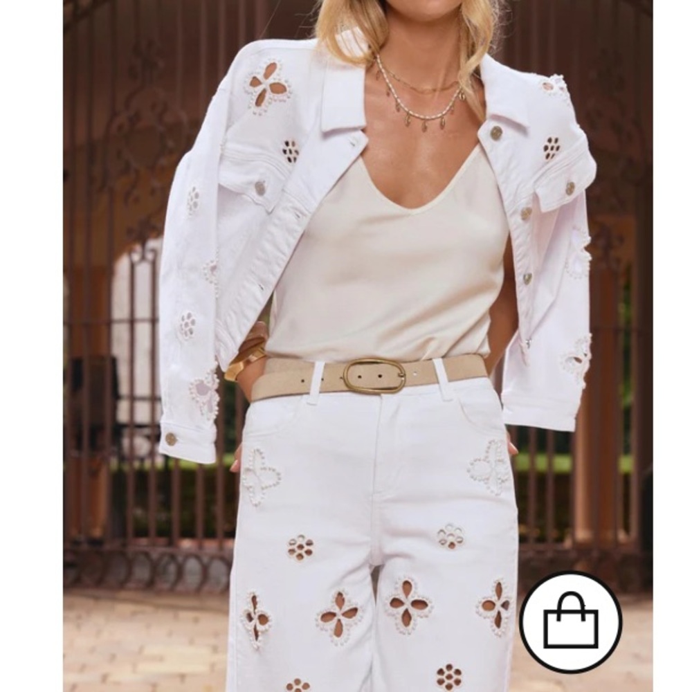 White Eyelet Women's Jumpsuit
